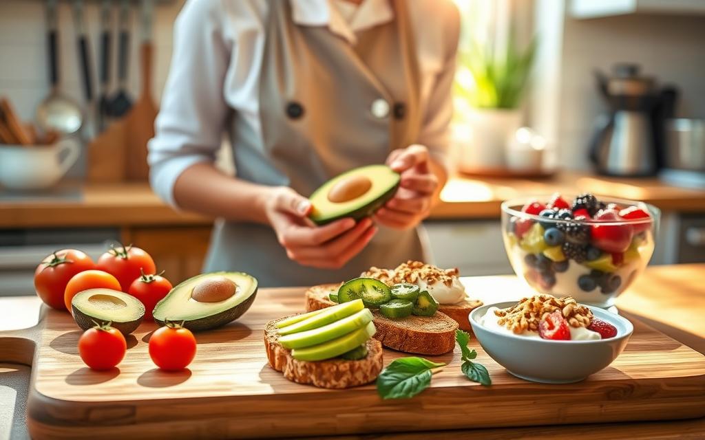 alimentação saudável e culinária rápida