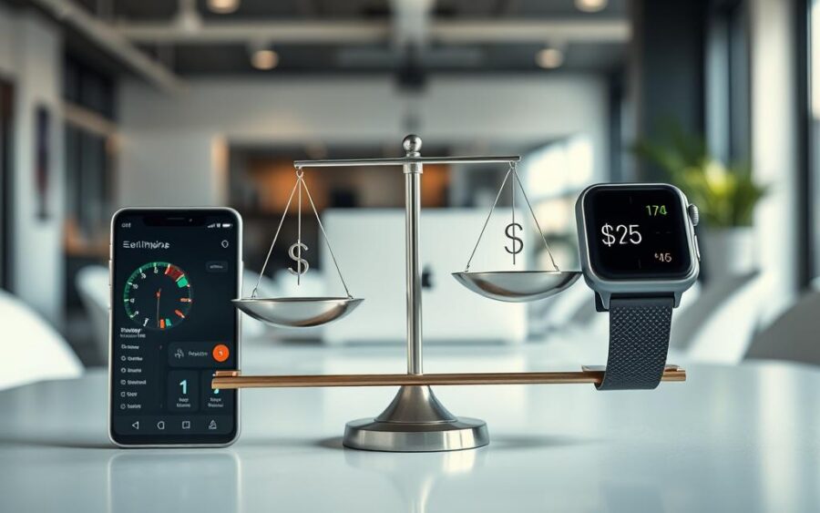 comparações de produtos com base em desempenho e custo-benefício